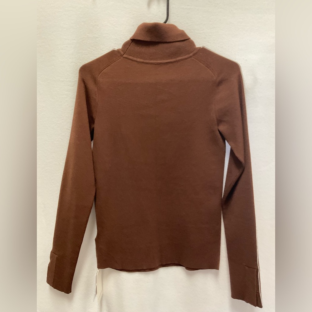Commense Chocolate Brown Slim Turtleneck Sweater - Picture 4 of 9